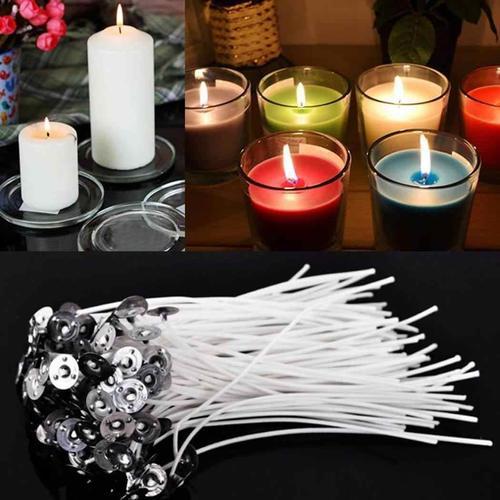 Candle Making Supplies Cotton Candle Wick with Metal Base