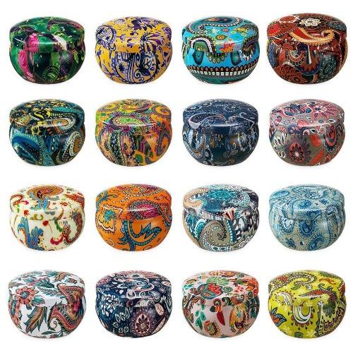 Candle Making Supplies Mixed Color Empty Candle Tins