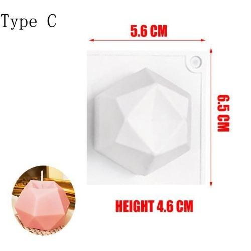 Candle Making Supplies Silicone Molds Of Polygonal
