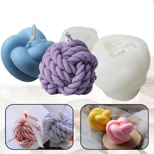 Candle Making Supplies Silicone Molds Of Knitting Ball & Polygonal & Onion