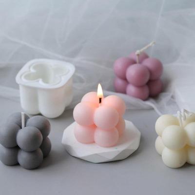 DIY Bubble Candle Moulds, Silicone Candle Molds, 3D Geometric Rubik Cube  Mold, Onion Soy Candle Mould for Candle Making, Handicrafts Ornaments  Making Candle Decorations Tools Set 