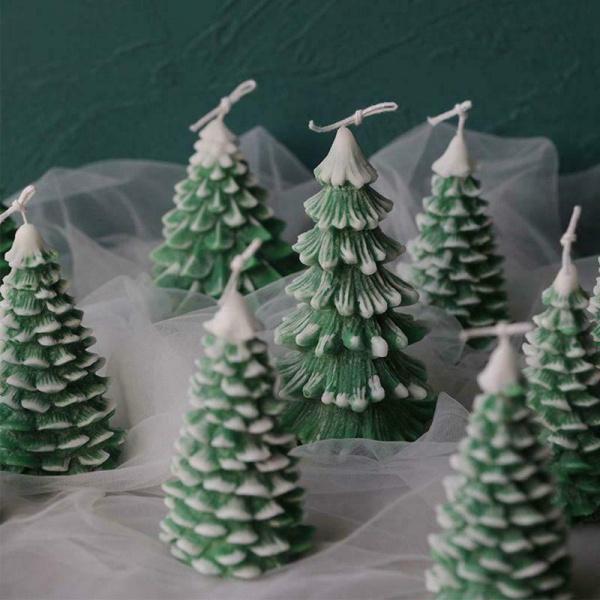 solacol Candle Decorations for Candle Making Christmas Tree Silicone Candle  for Candle Making Tree Silicone Christmas Tree Decorations Set Christmas