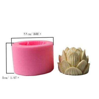 3D Lotus Flower Molds DIY Candle Form Silicone Mold Handmade